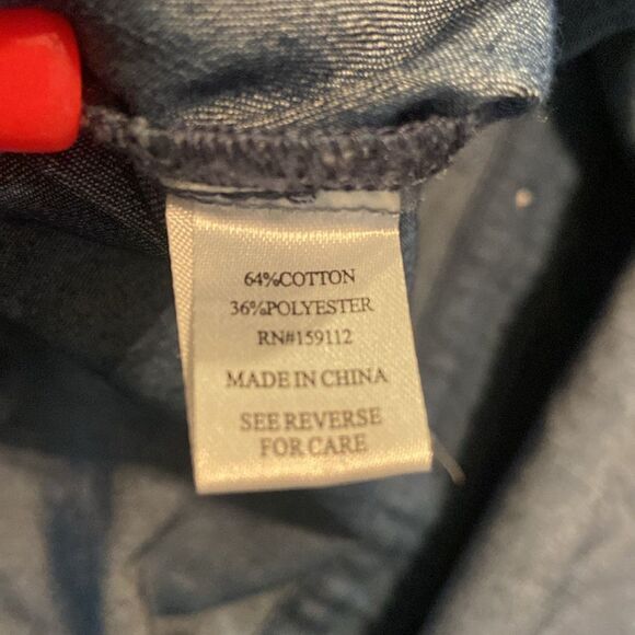 G Kale Blue Denim Chambray Button-Up Dress petite medium - Picture 8 of 9